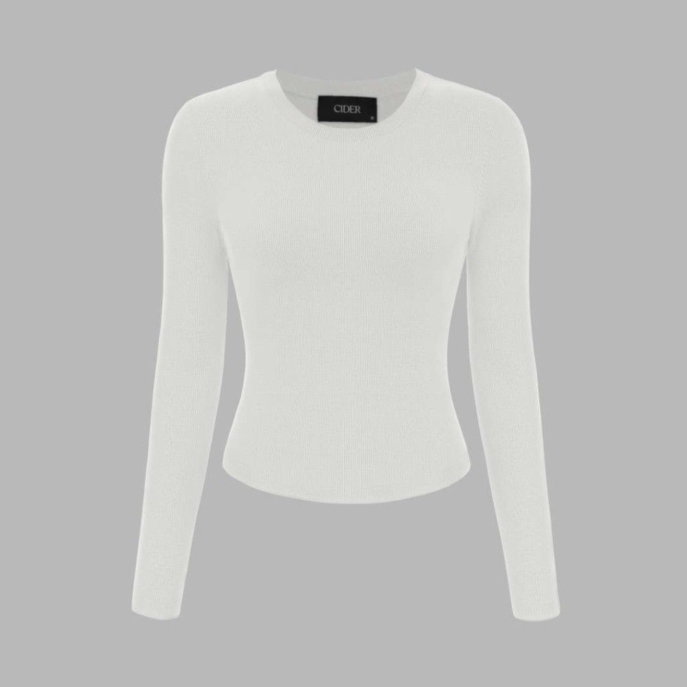 Round neck long sleeve top